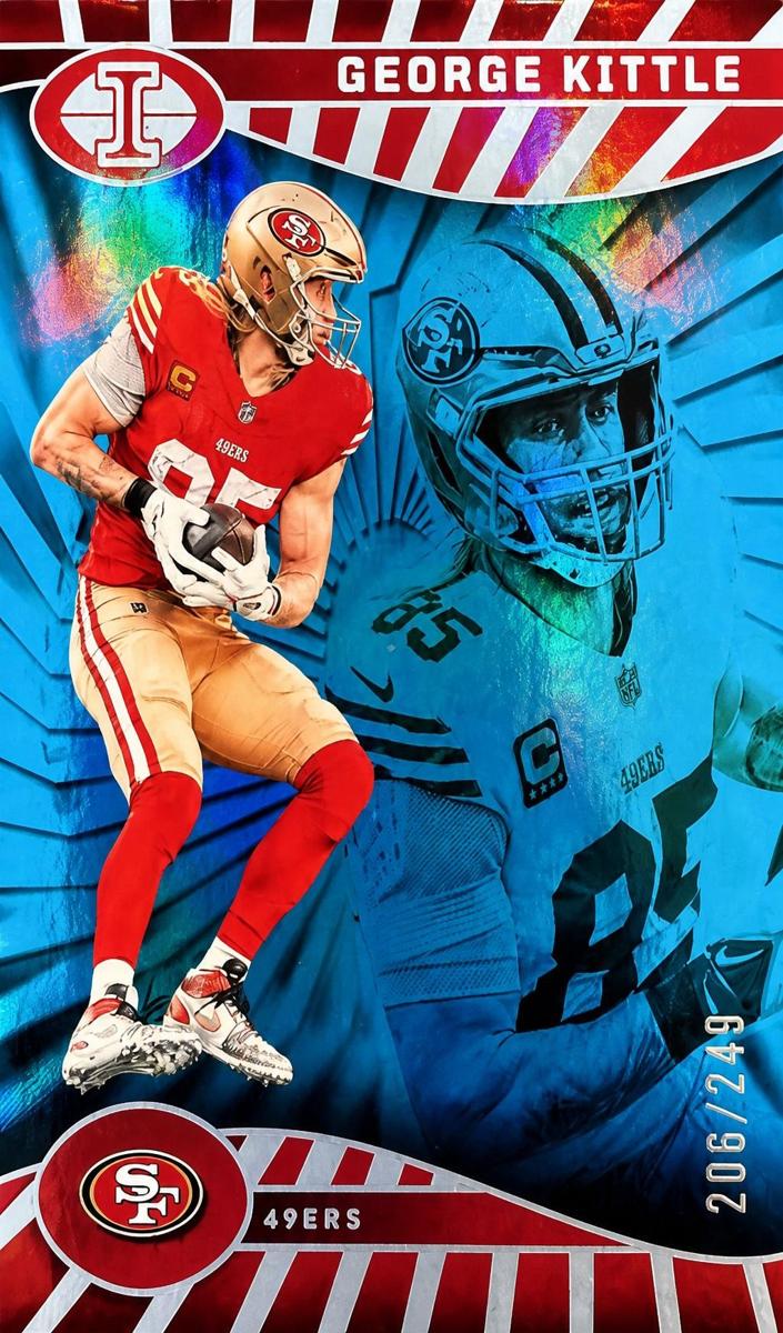 2024 Panini Illusions Football Light Blue Trophy Collection George Kittle #79