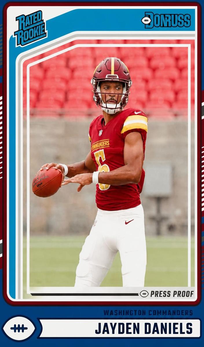 2024 Panini Donruss Football Press Proof Black Die-Cut Jayden Daniels #389