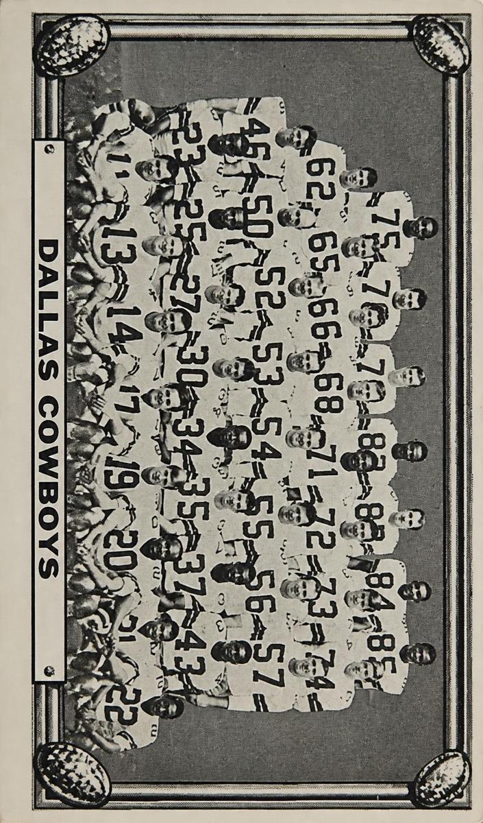 1968 Topps Test Teams Football Dallas Cowboys #11