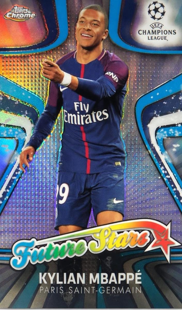 2017 Topps Chrome UEFA Champions League Soccer Kylian Mbappe #FS-KM