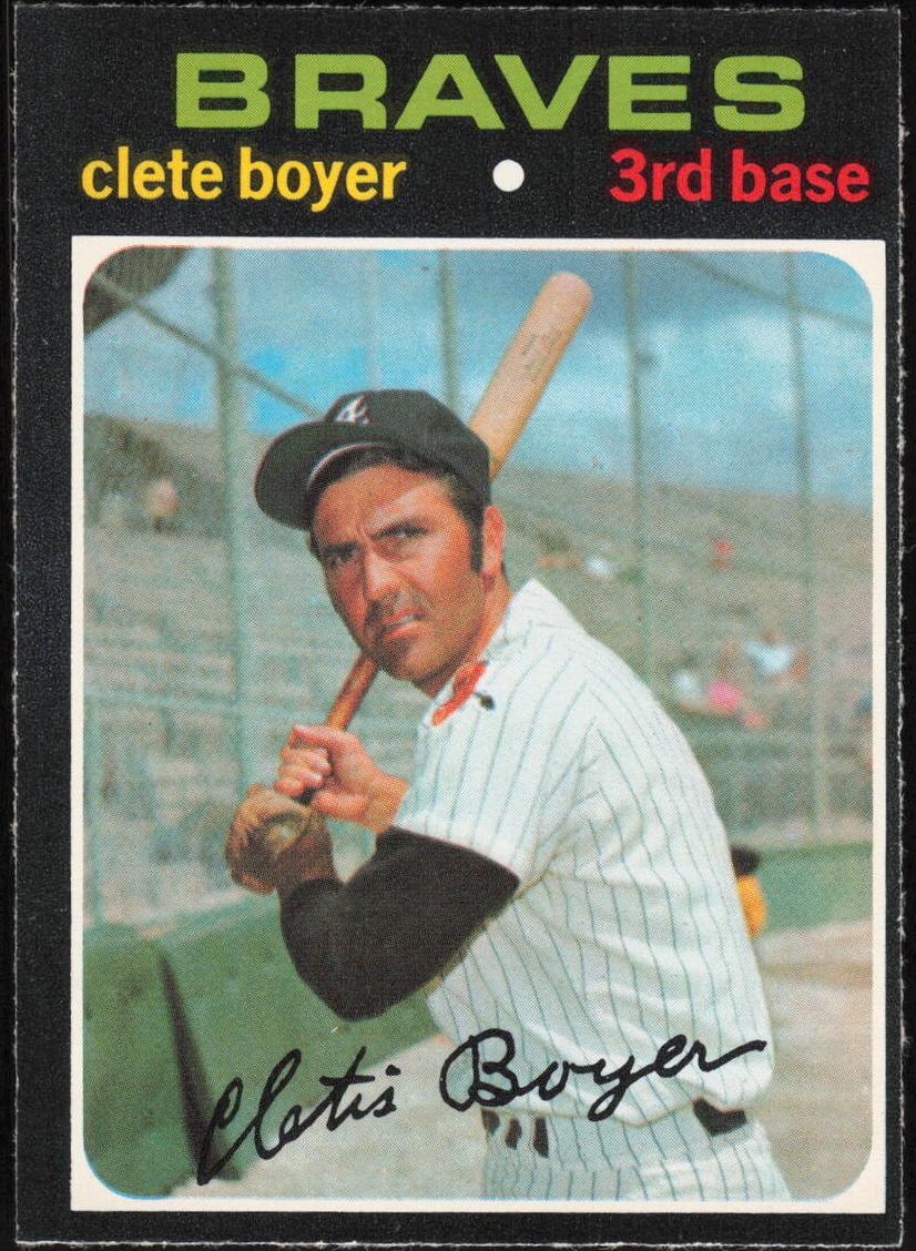 1971 O-Pee-Chee Baseball Clete Boyer #374 PSA 8