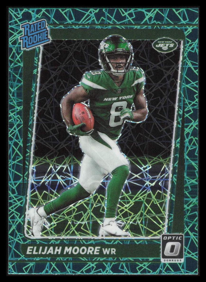 2021 Donruss Optic Football Green Velocity Elijah Moore #216