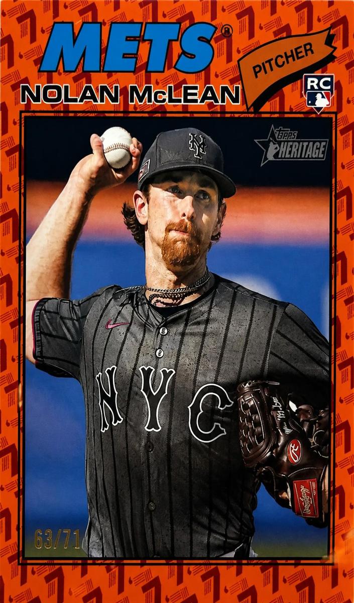 2026 Topps Heritage Baseball Orange Nolan McLean #150