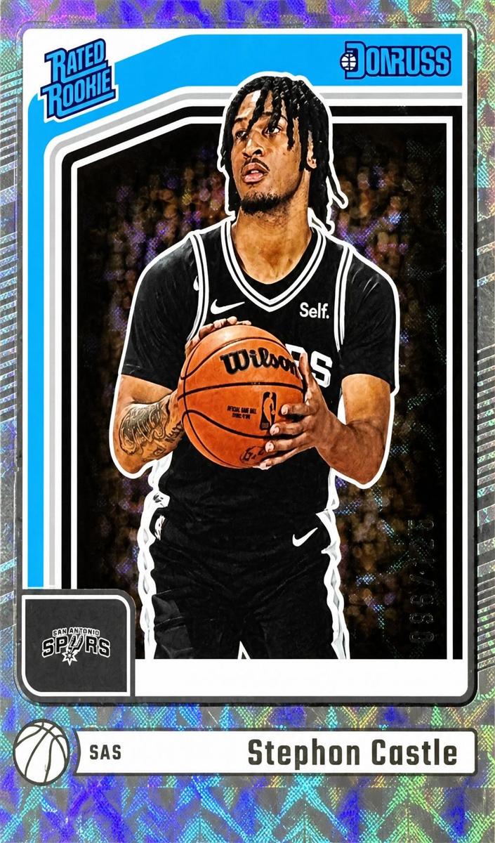 2024 Panini Donruss Basketball Hyper Stephon Castle #244 PSA 9