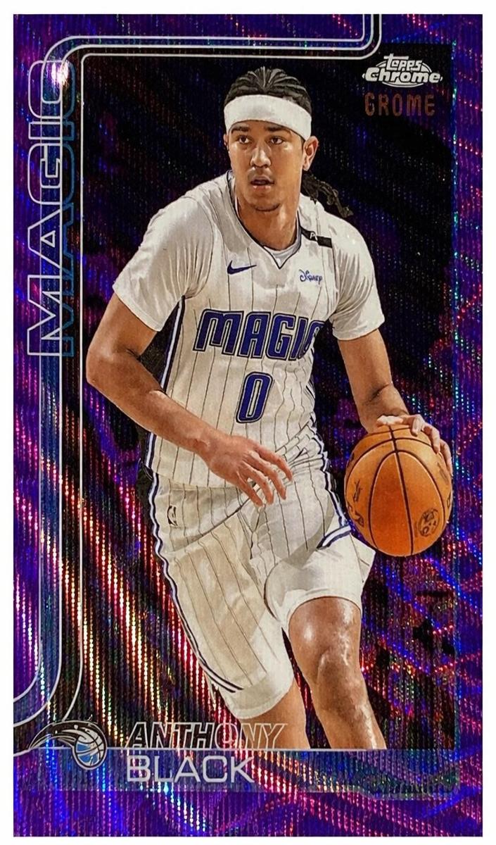 2025 Topps Chrome Basketball Pulsar Purple Refractor Anthony Black #103