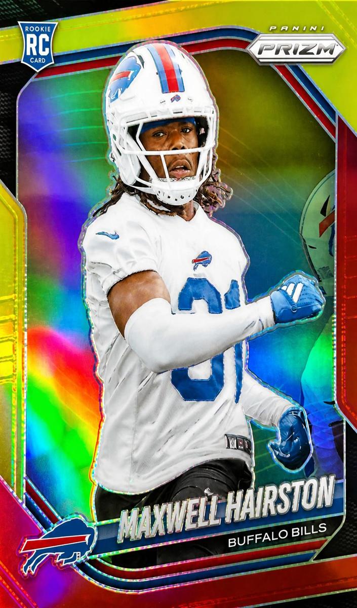 2025 Panini Prizm Football Red and Yellow Maxwell Hairston #360