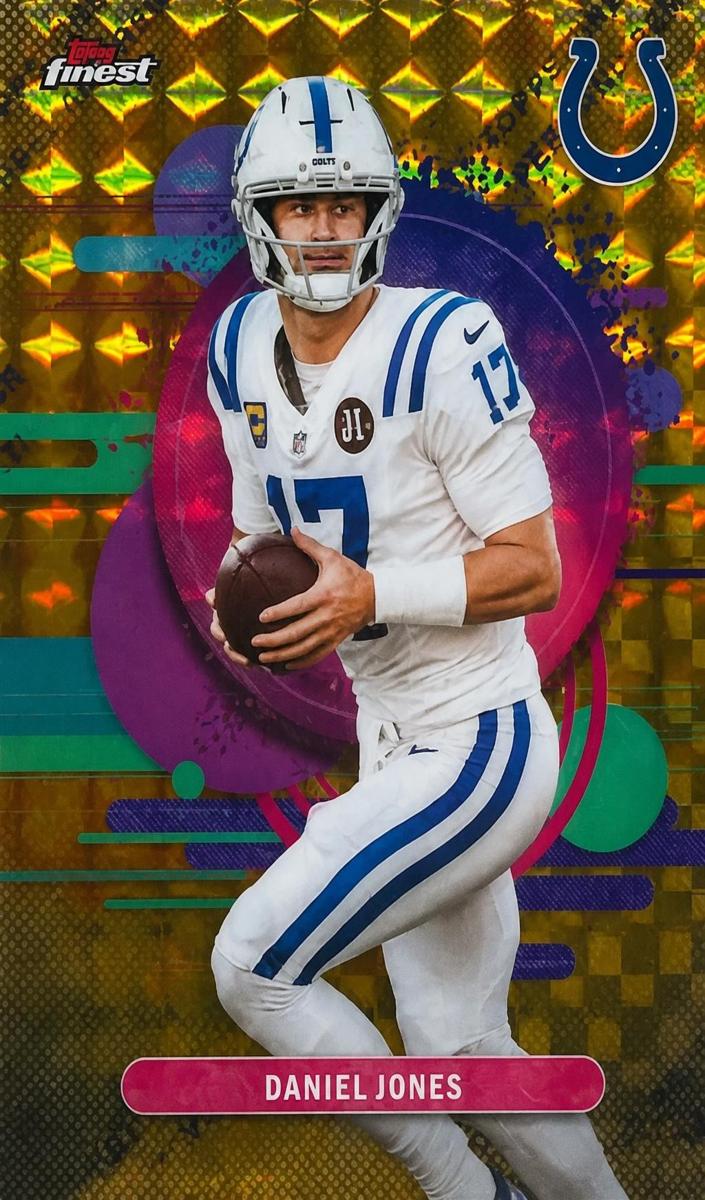 2025 Topps Finest Football Gold Geometric Daniel Jones #134 PSA 9