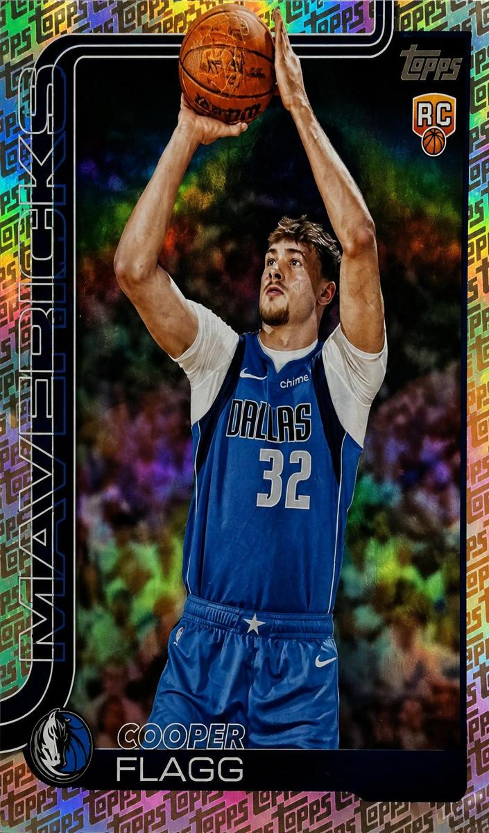 2025 Topps Basketball Topps Foil Pattern Cooper Flagg #201 PSA 9