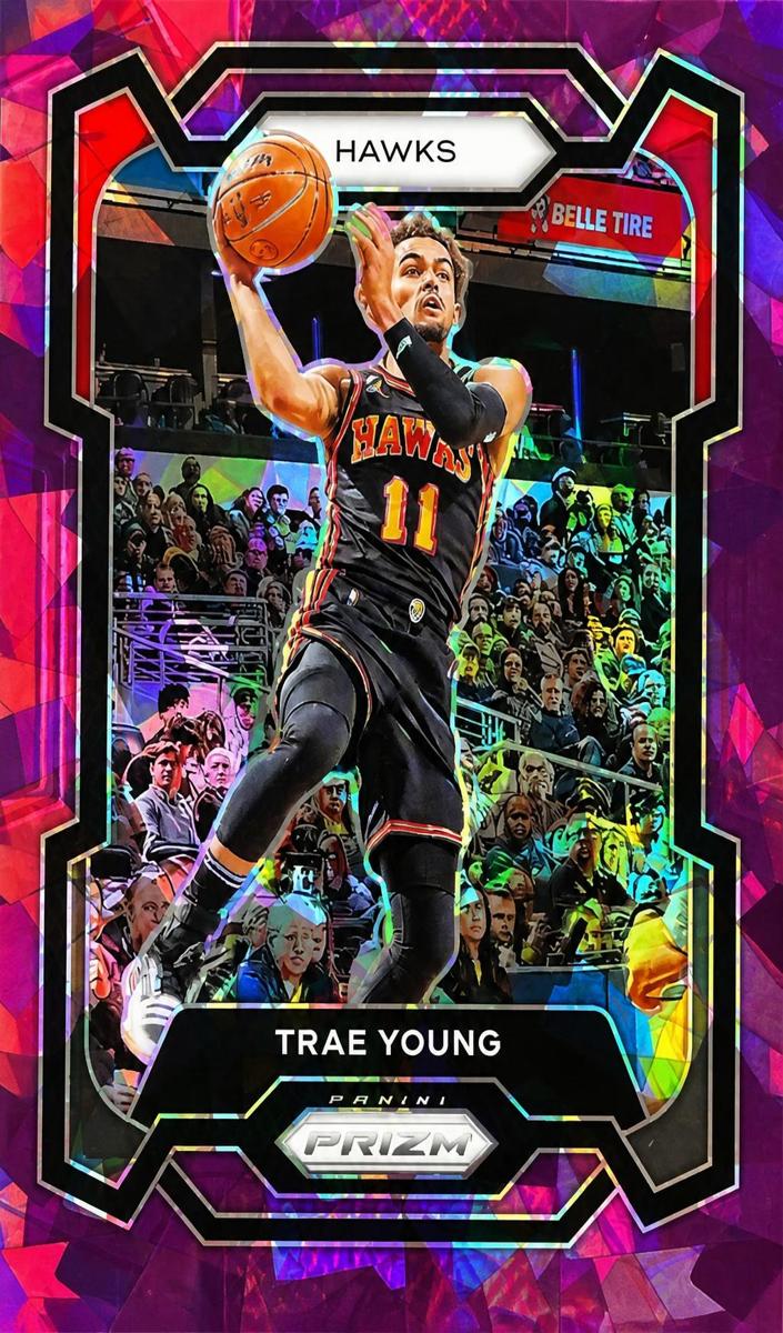 2023 Panini Prizm Basketball Purple Ice Trae Young #3 PSA 10