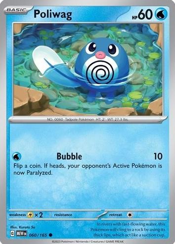 2023 Pokemon Scarlet & Violet 151 Reverse Holo Poliwag #60