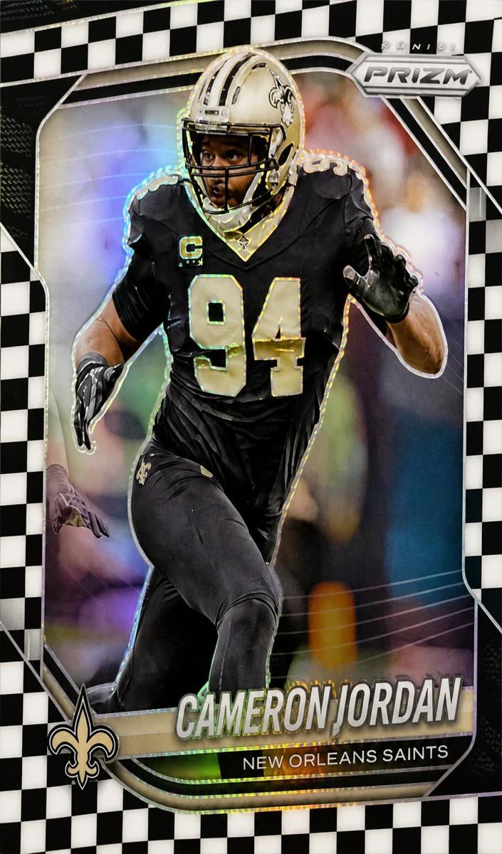 2025 Panini Prizm Football Black and White Checker Cameron Jordan #199
