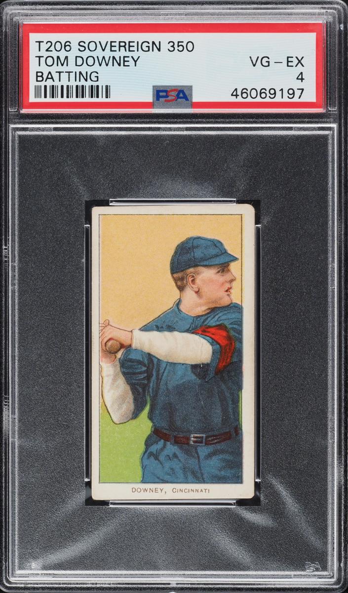 1909-11 T206 Baseball Batting Tom Downey #NNO PSA 1.5