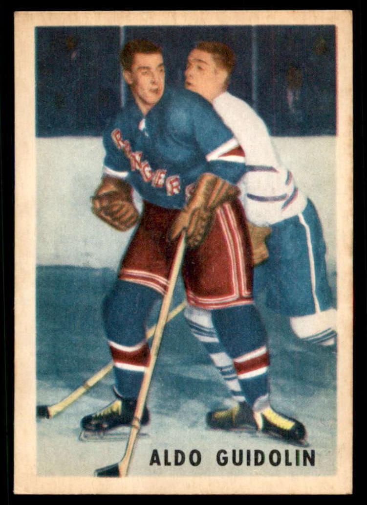 1953 Parkhurst Hockey Aldo Guidolin #66 PSA 5