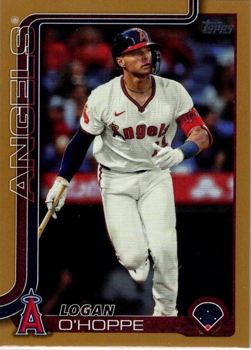 2025 Topps Baseball Gold Logan O'Hoppe #308 PSA 9