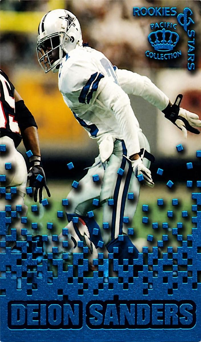 1995 Pacific Triple Folders Football Blue Deion Sanders #RS-9