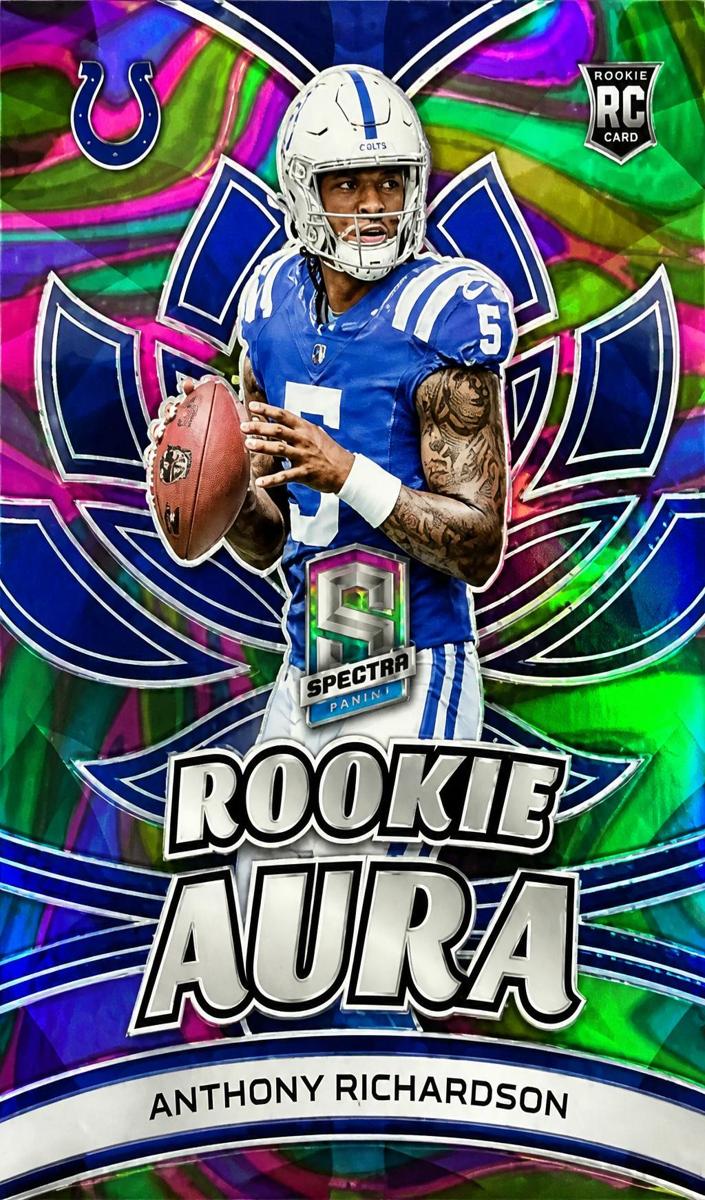 2023 Panini Spectra Football Neon Marble Anthony Richardson #RA-AR