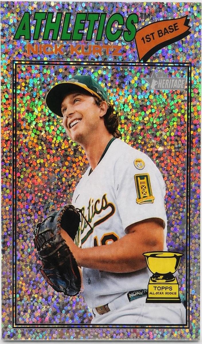 2026 Topps Heritage Baseball Silver Sparkle Refractor Nick Kurtz #275