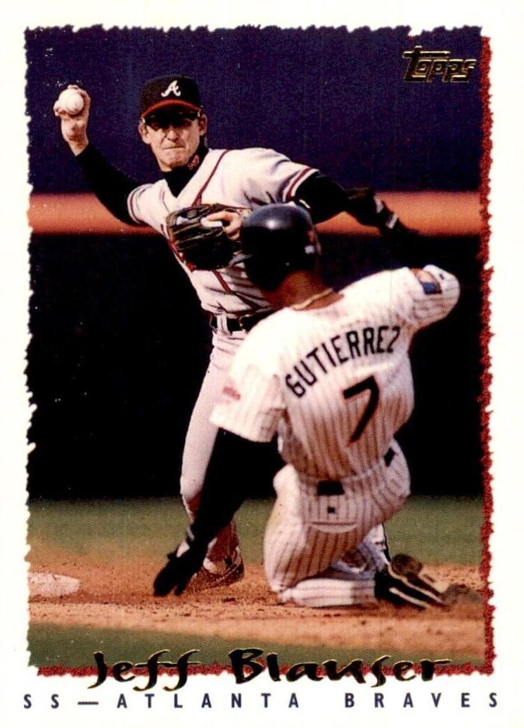 1995 Topps Baseball Jeff Blauser #414 PSA 8
