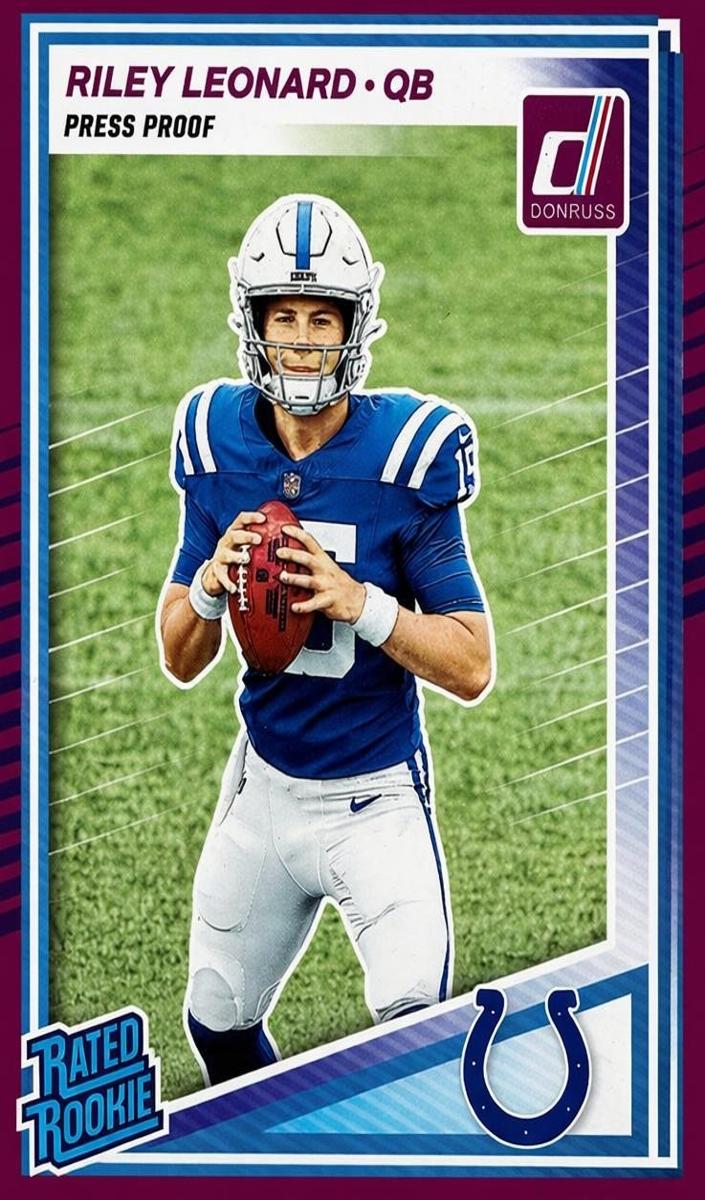 2025 Panini Donruss Football Press Proof Purple Riley Leonard #341