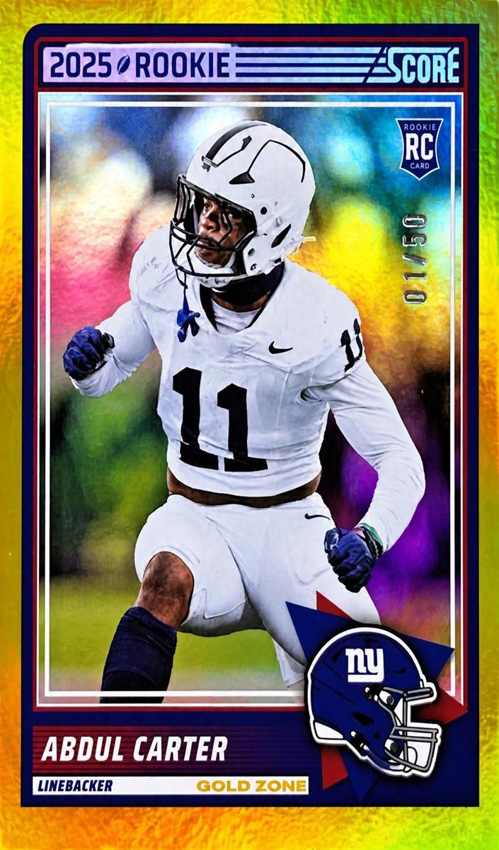 2025 Panini Score Football Gold Zone Abdul Carter #16