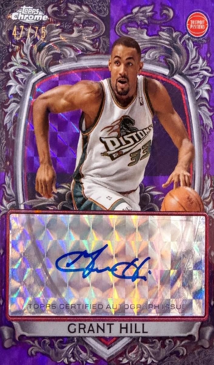 2025 Topps Chrome Basketball Geometric Purple Refractor Grant Hill #SS-GH
