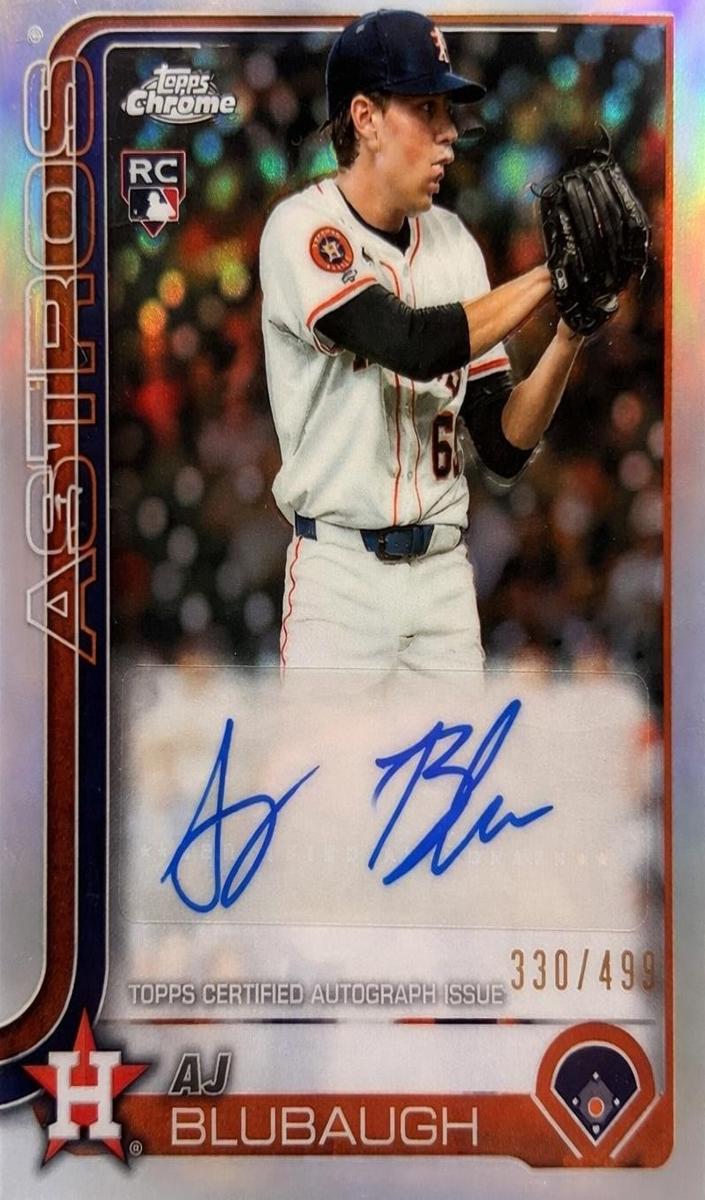 2025 Topps Chrome Update Baseball Refractor AJ Blubaugh #AC-ABU