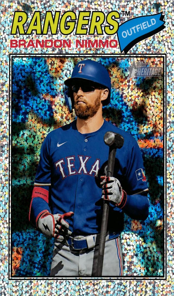 2026 Topps Heritage Baseball Silver Sparkle Refractor Brandon Nimmo #119
