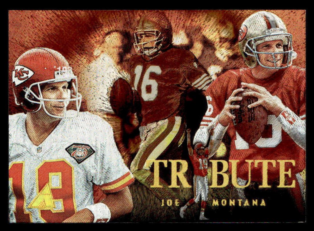 1995 Pinnacle Football Trophy Collection Joe Montana #193 PSA 7.5