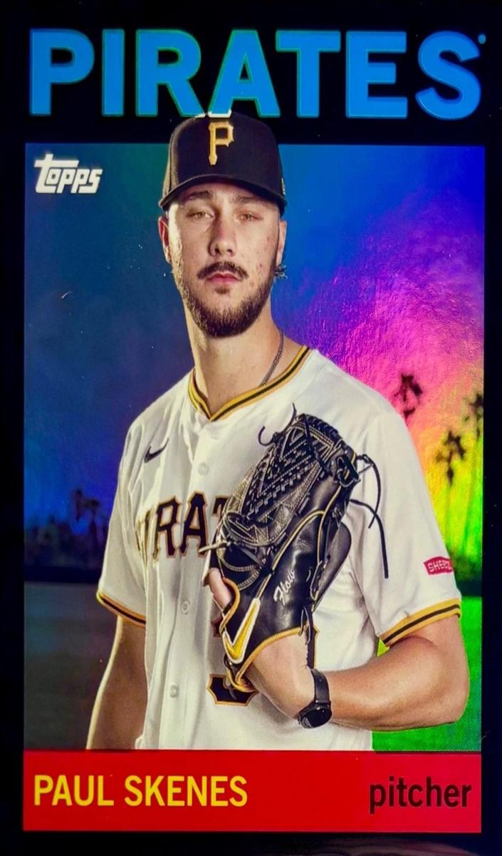 2025 Topps Archives Baseball Black Foilboard Paul Skenes #43
