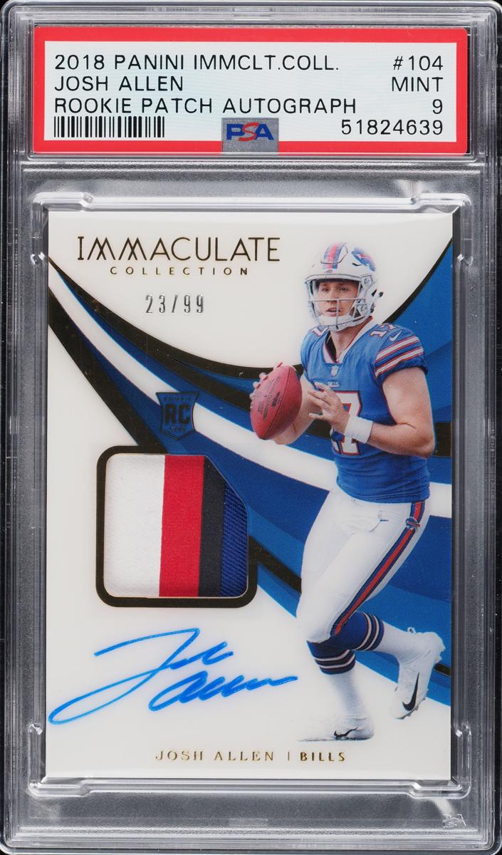 2018 Panini Immaculate Collection Football Josh Allen #104