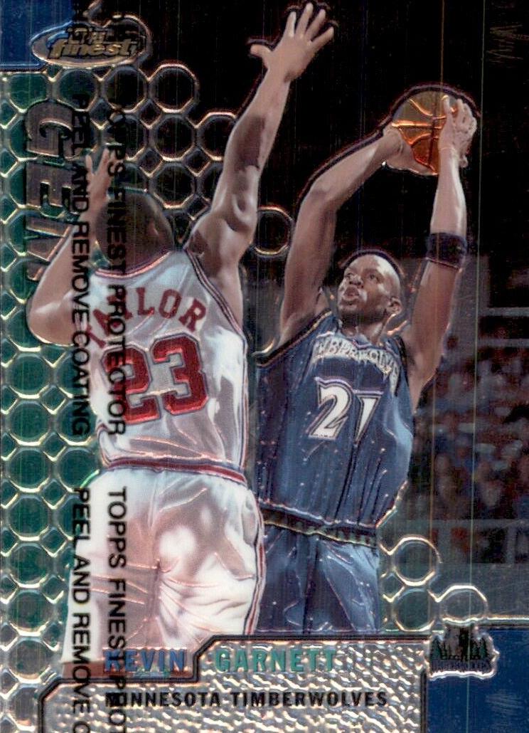 1999 Topps Finest Basketball Kevin Garnett #103 PSA 9