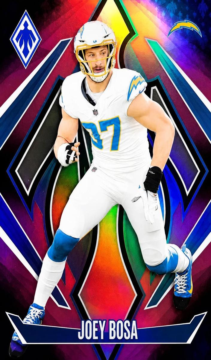 2024 Panini Phoenix Football Pink Fade Joey Bosa #82