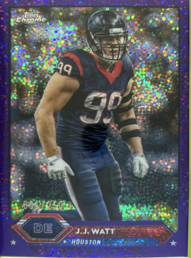 2023 Topps Composite Football Purple Speckle Refractor J.J. Watt #47