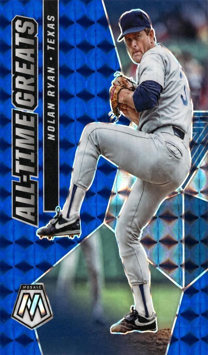 2021 Panini Mosaic Baseball Blue Mosaic Nolan Ryan #ATG9 HGA 9.5