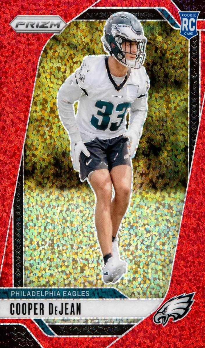 2024 Panini Prizm Football Red Sparkle Cooper DeJean #321