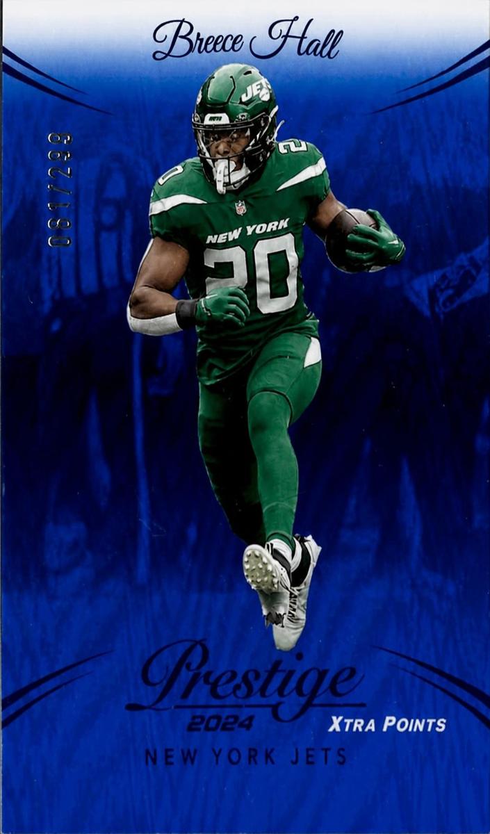 2024 Panini Prestige Football Blue Premium Xtra Points Breece Hall #229
