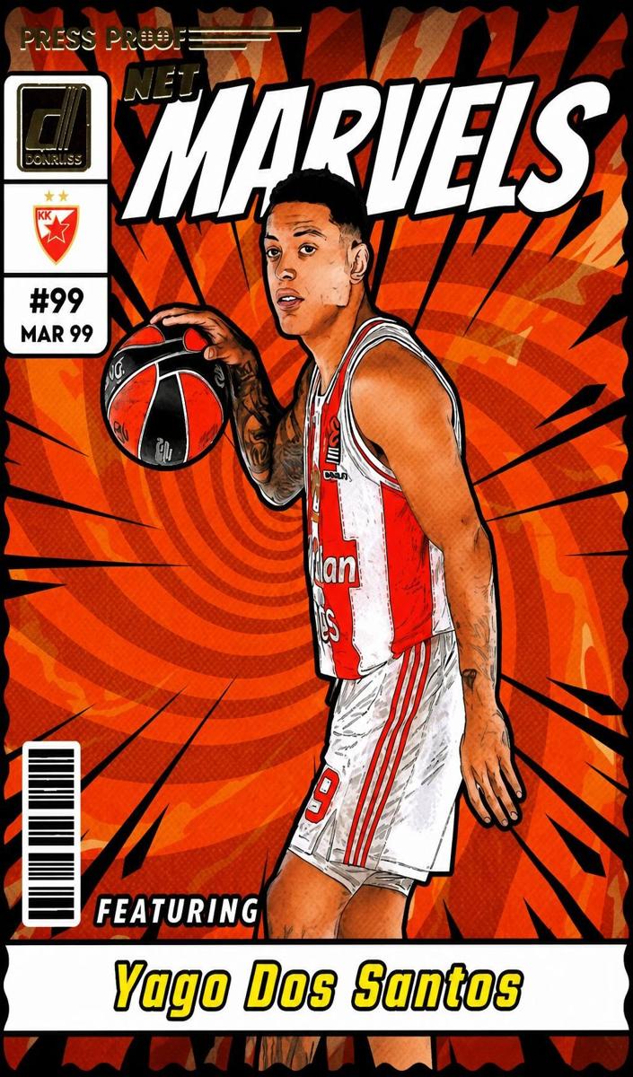 2023 Donruss Turkish Airlines EuroLeague Basketball Press Proof Yago Dos Santos #5