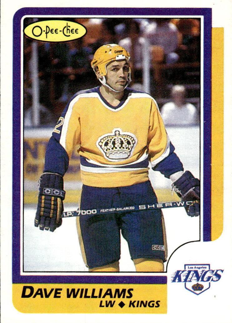 1986 O-Pee-Chee Hockey Dave "Tiger" Williams #6 PSA 8.5