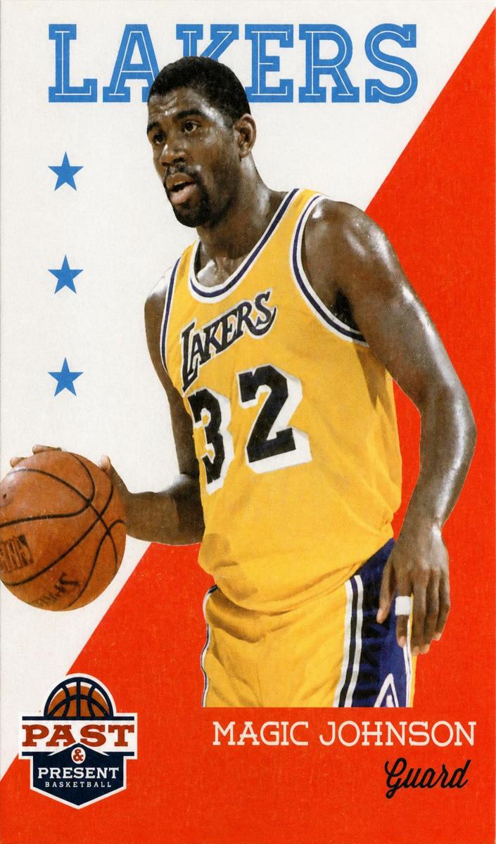 2011 Panini Past & Present Basketball Magic Johnson #82 PSA 8