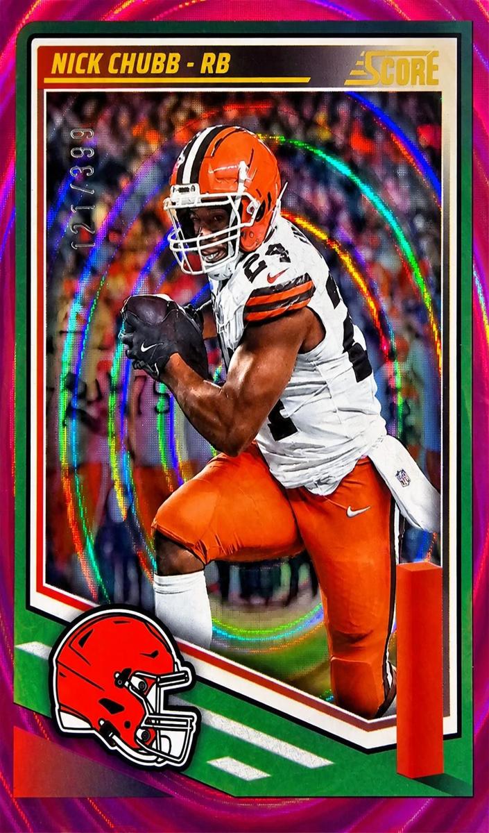 2025 Panini Score Football Ellipse Nick Chubb #19