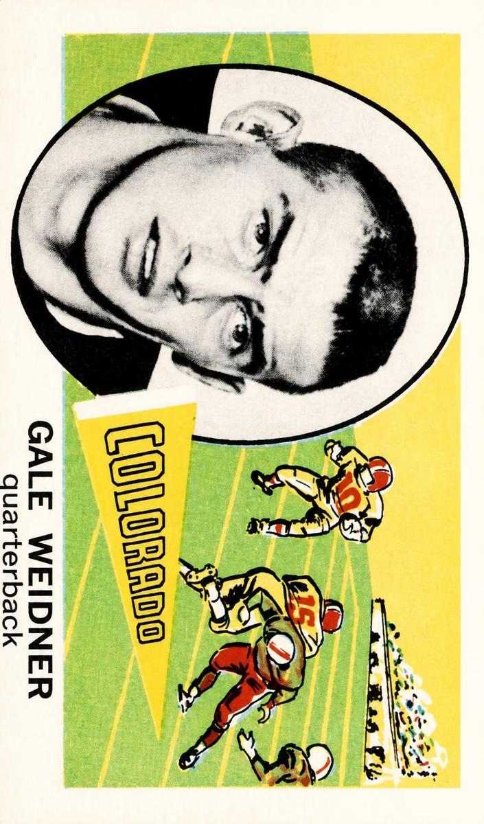 1961 NU-Cards Football Gale Weidner #168