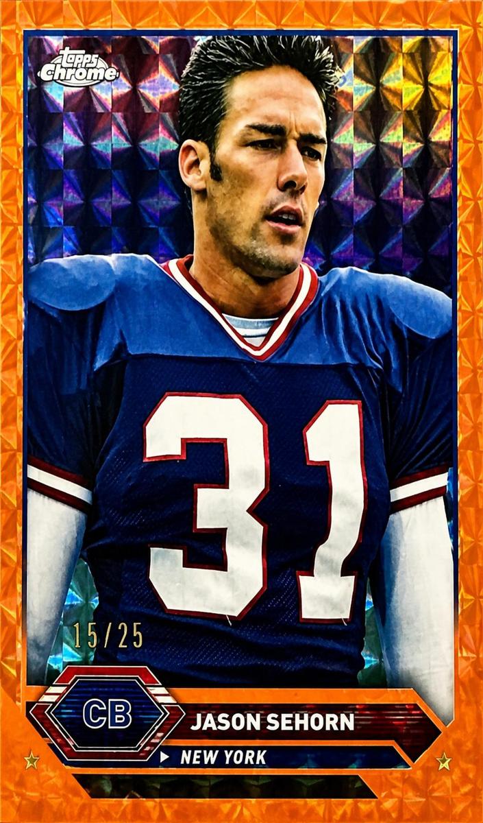 2023 Topps Composite Football Orange Refractor Jason Sehorn #15