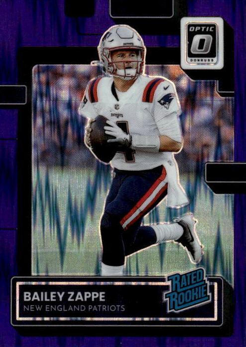 2022 Donruss Optic Football Purple Shock Bailey Zappe #229 SGC 9.5
