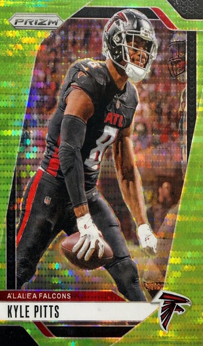 2024 Panini Prizm Football Neon Green Pulsar Kyle Pitts #13