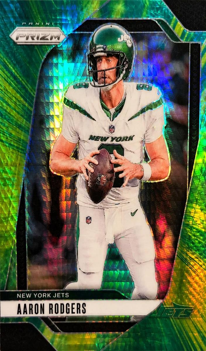 2024 Panini Prizm Football Hyper Aaron Rodgers #222 PSA 9