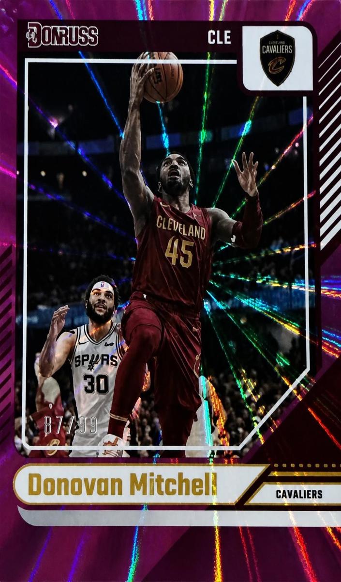 2024 Panini Donruss Basketball Holo Purple Laser Donovan Mitchell #110