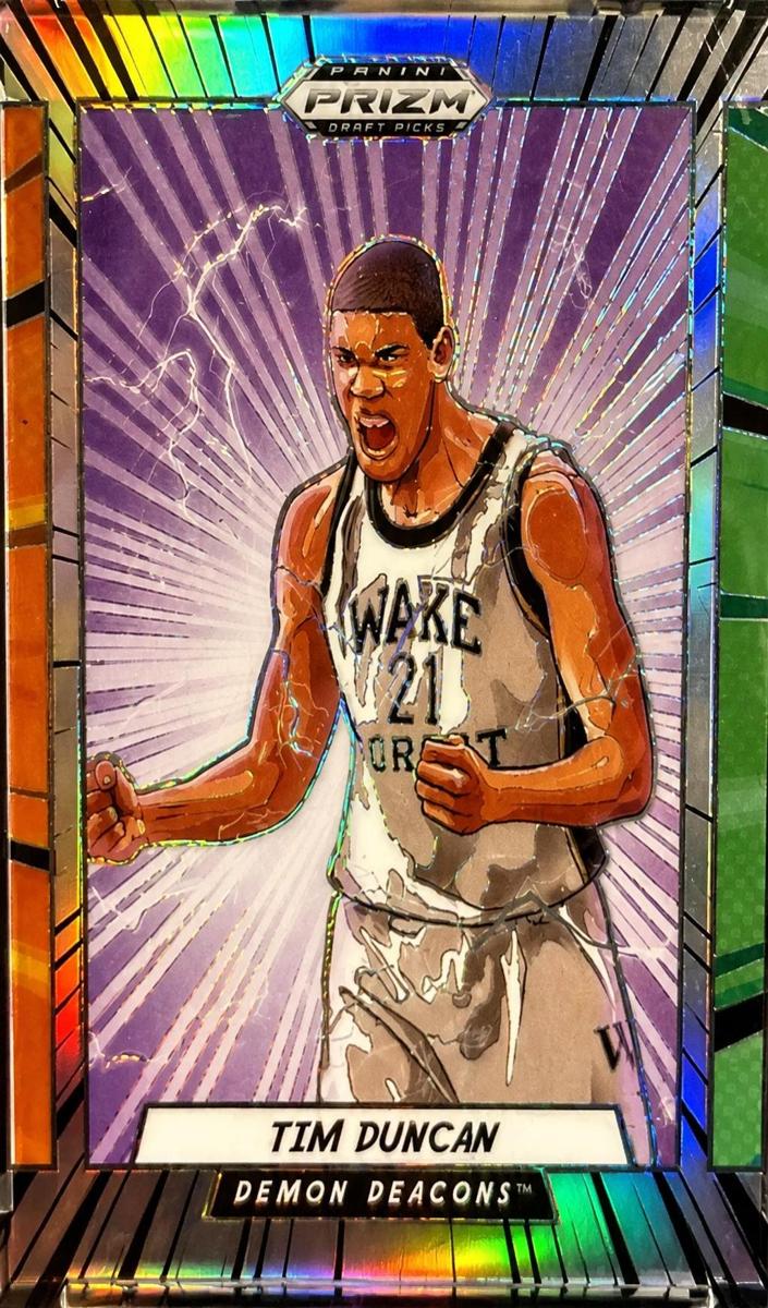 2024 Panini Prizm Draft Picks Basketball Tim Duncan #9 PSA 9