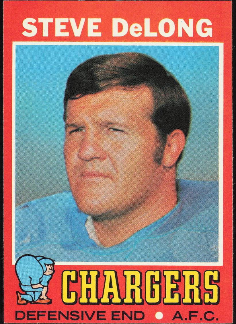 1971 Topps Football Steve DeLong #92 PSA 8