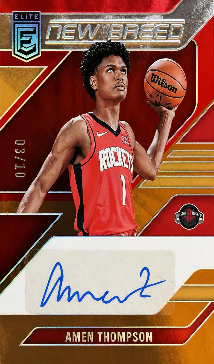 2023 Donruss Elite Basketball Gold Amen Thompson #NB-ATH PSA 10