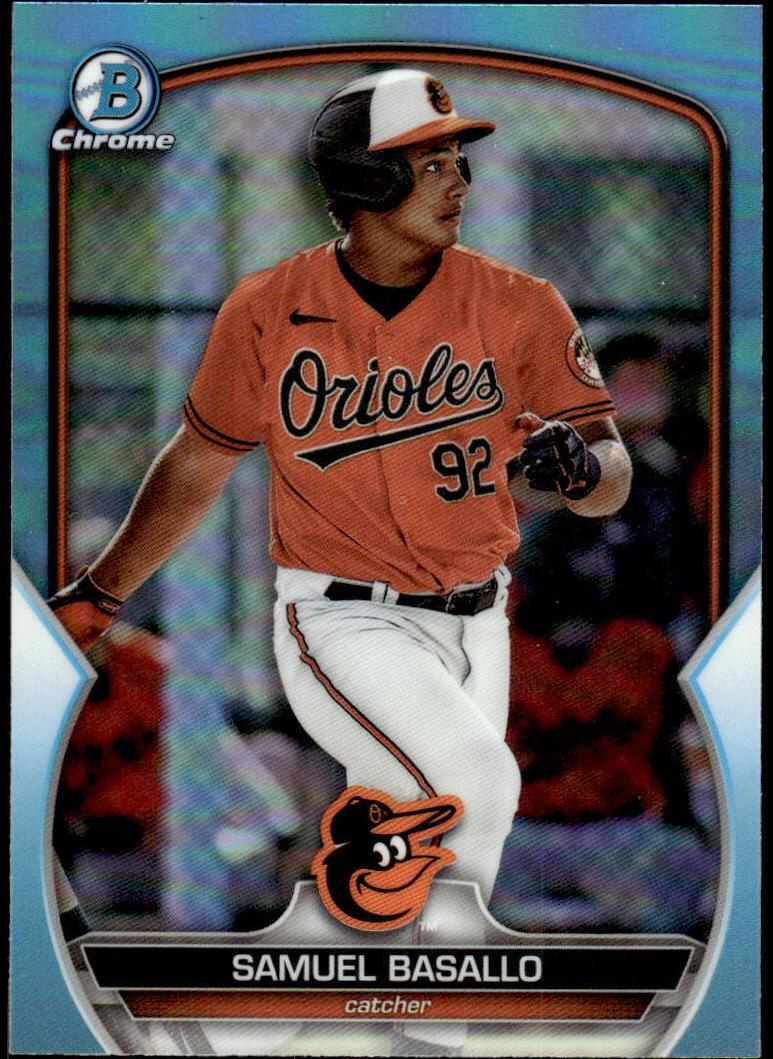 2023 Bowman Draft Chrome Baseball Sky Blue Samuel Basallo #BDC-179 PSA 9